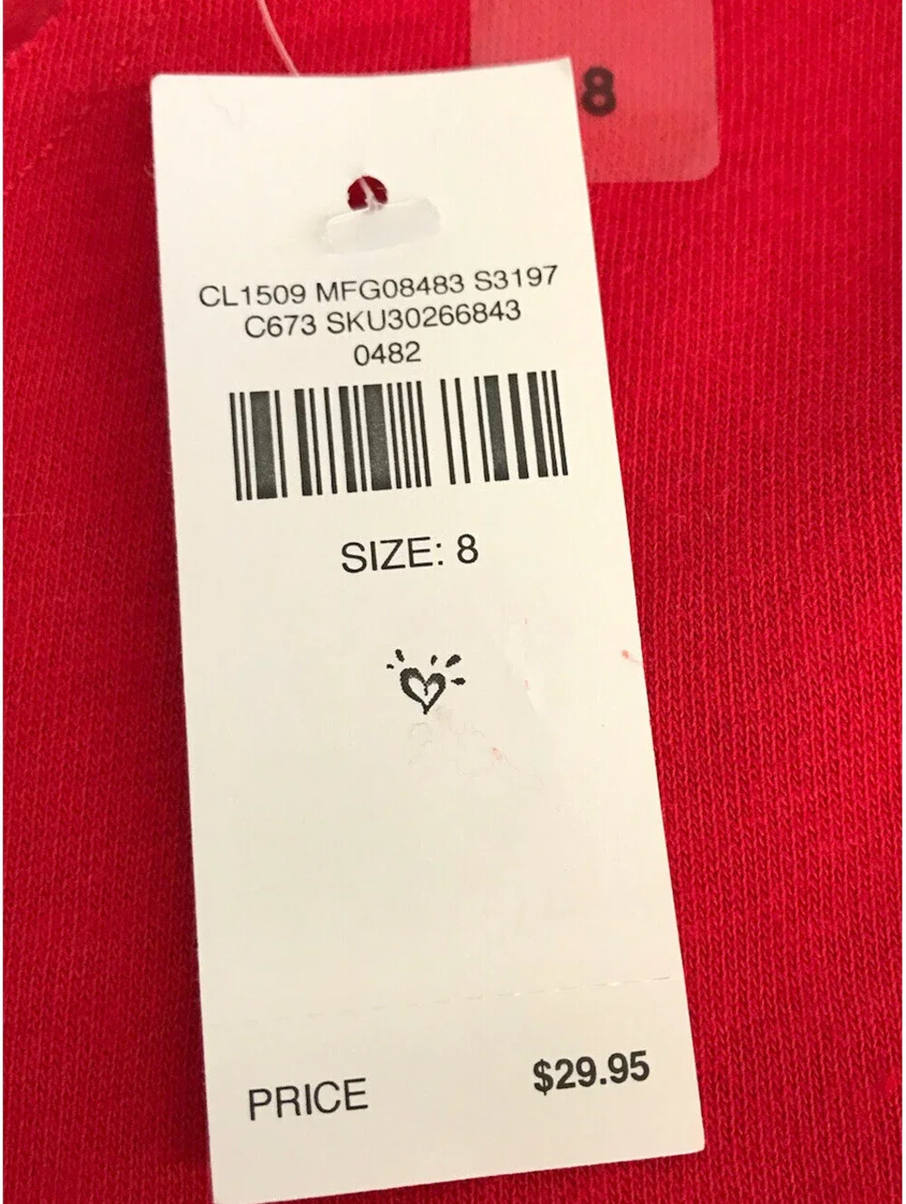 Justice sweatshirt red
